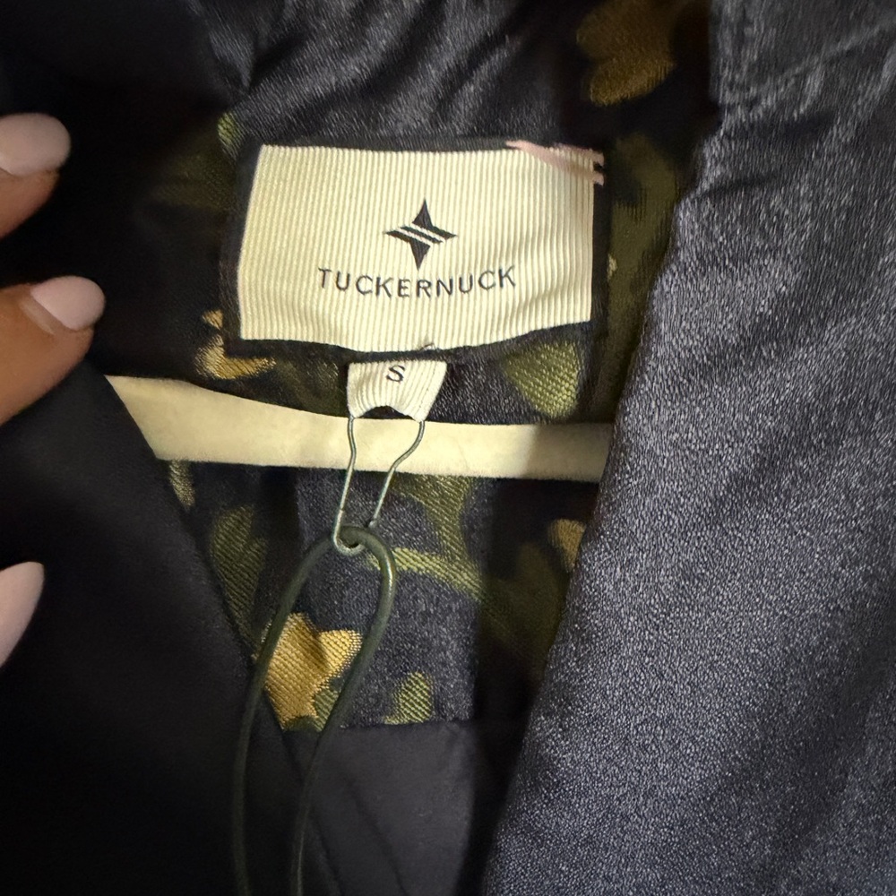 Tuckernuck Navy Blue Long Sleeve Floral Mini Dress with Yellow Print - Picture 2 of 9
